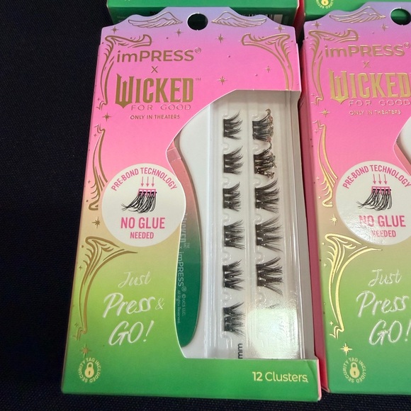 4 Sets imPRESS Wicked Press On Lashes Clusters New - Picture 3 of 16